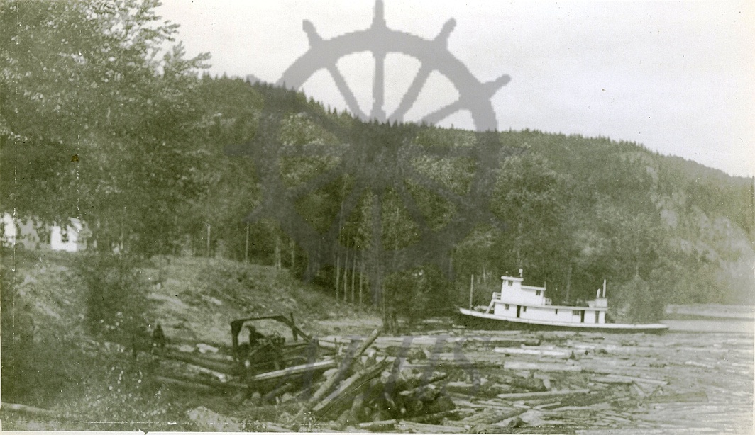2016.005.293 Elco & log boom, B.C. Forestry buildings Arrow Lakes