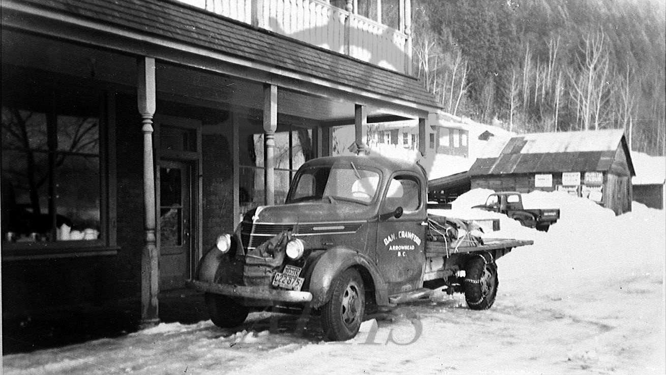 2014.003.3974 Crawford’s store & truck Arrow Lakes Historical Society