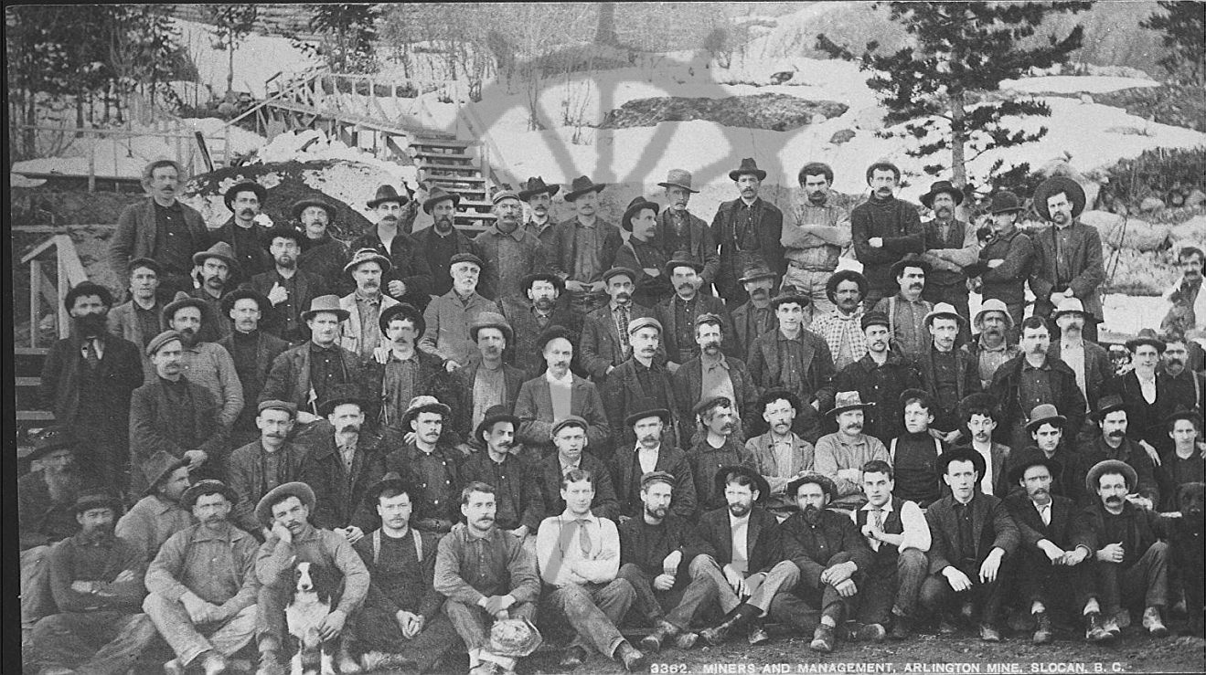 2014.003.4677 3362. Miners And Management, Arlington Mine, Slocan, B.C ...