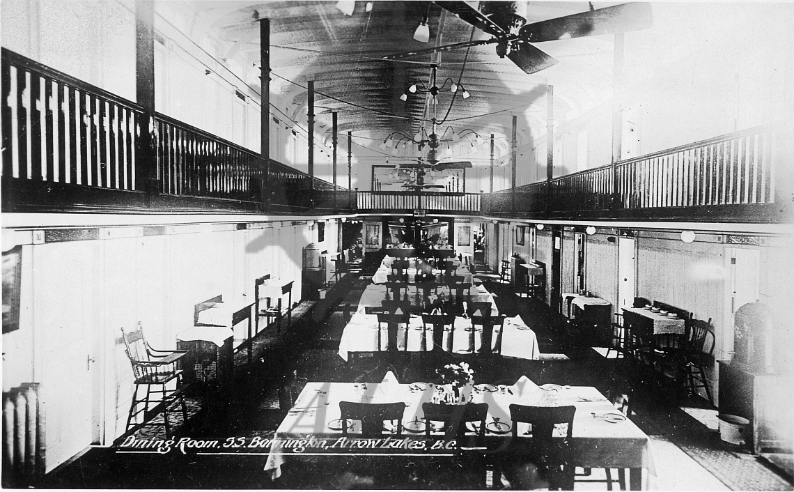 2022.014.3.8 Dining Room, S.S. Bonnington, Arrow Lakes, B.C. | Arrow ...